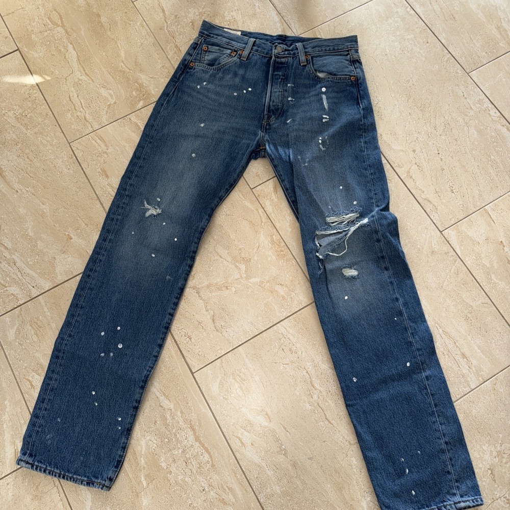 Levi's Premium 501‎ '93 Straight Jeans Blue W\ Stretch Men's 32X34. 4708